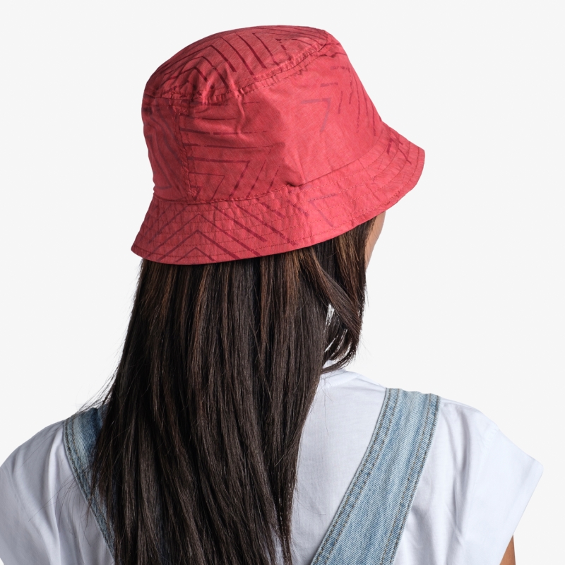 > 버프® > CAP 컬랙션 > TREK > Travel Bucket Hat > B/C.HatTvBu COLLAGE RED-BLACK S/M (117204.425.20) 