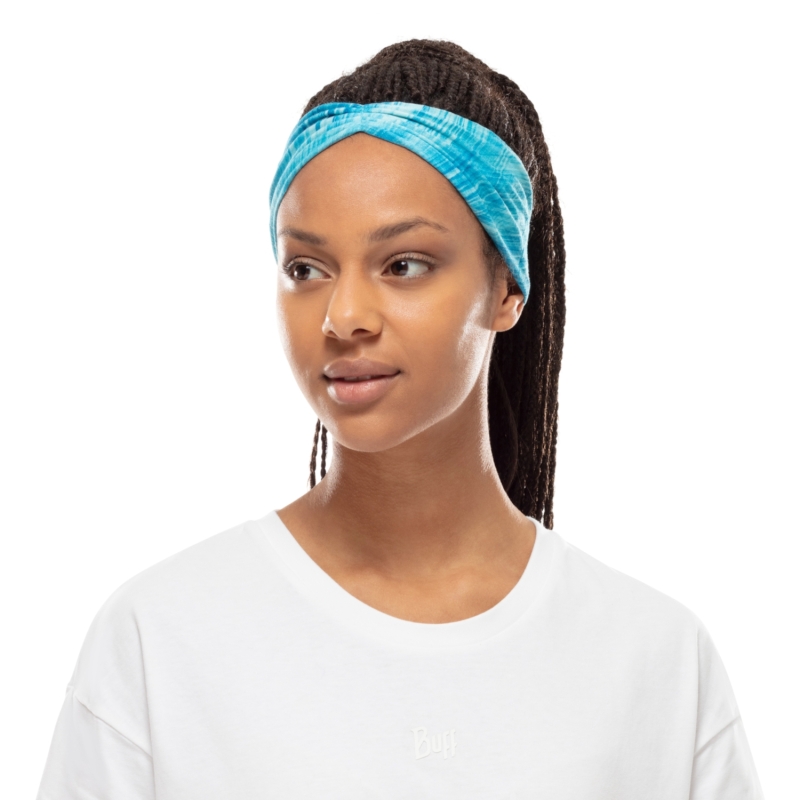 > 버프® > 사계절 성인용 > 헤드밴드 > 헤드밴드 UV차단 쿨넷 테이퍼드 > B/Hct PIXELINE TURQUOISE (125652.789.10) 