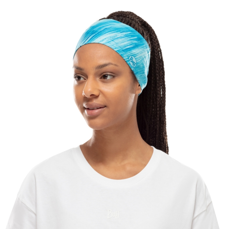 > 버프® > 사계절 성인용 > 헤드밴드 > 헤드밴드 UV차단 쿨넷 테이퍼드 > B/Hct PIXELINE TURQUOISE (125652.789.10) 