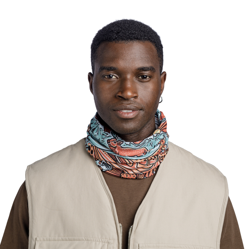 > 버프new > Neckwear > UV 차단 > UV 차단+ 쿨넷 라이선스 > UV 차단+ 쿨넷 Angler > B/Uc.Cu TROUT SCAPE MULTI (131891.555.10) 