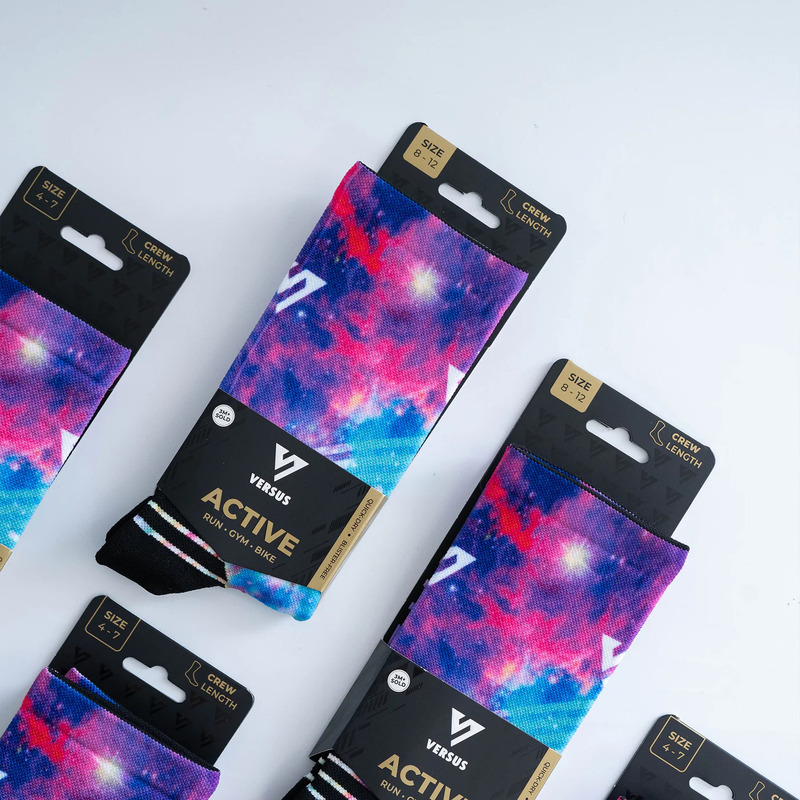 > 벌세스 > 양말 > Active Crew Printed > VERSUS Active Crew Galaxy Socks 