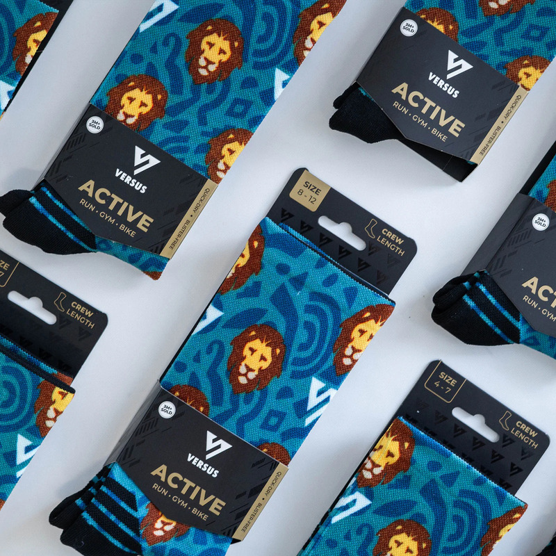 > 벌세스 > 양말 > Active Crew Printed > VERSUS Active Crew Lion Socks 