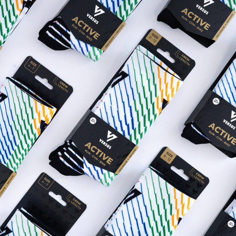 > 벌세스 > 양말 > Active Crew Printed > VERSUS Active Crew South African Stripes Socks 