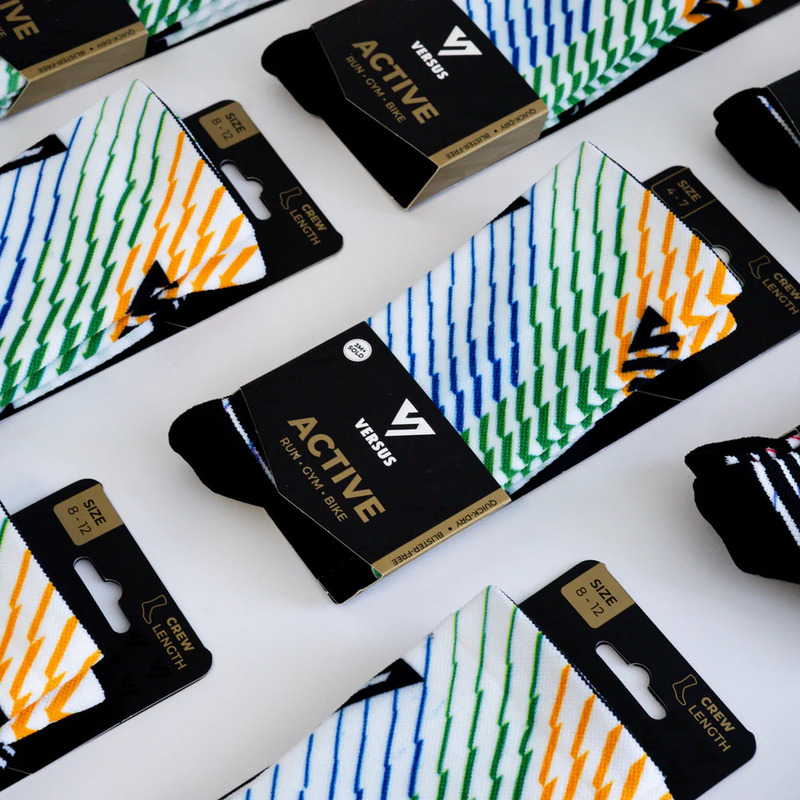 > 벌세스 > 양말 > Active Crew Printed > VERSUS Active Crew South African Stripes Socks 