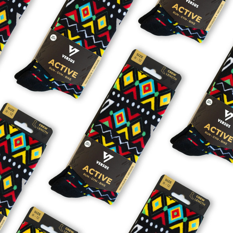 > 벌세스 > 양말 > ACTIVE CREW Printed > VERSUS Active Crew Printed Africana Socks 