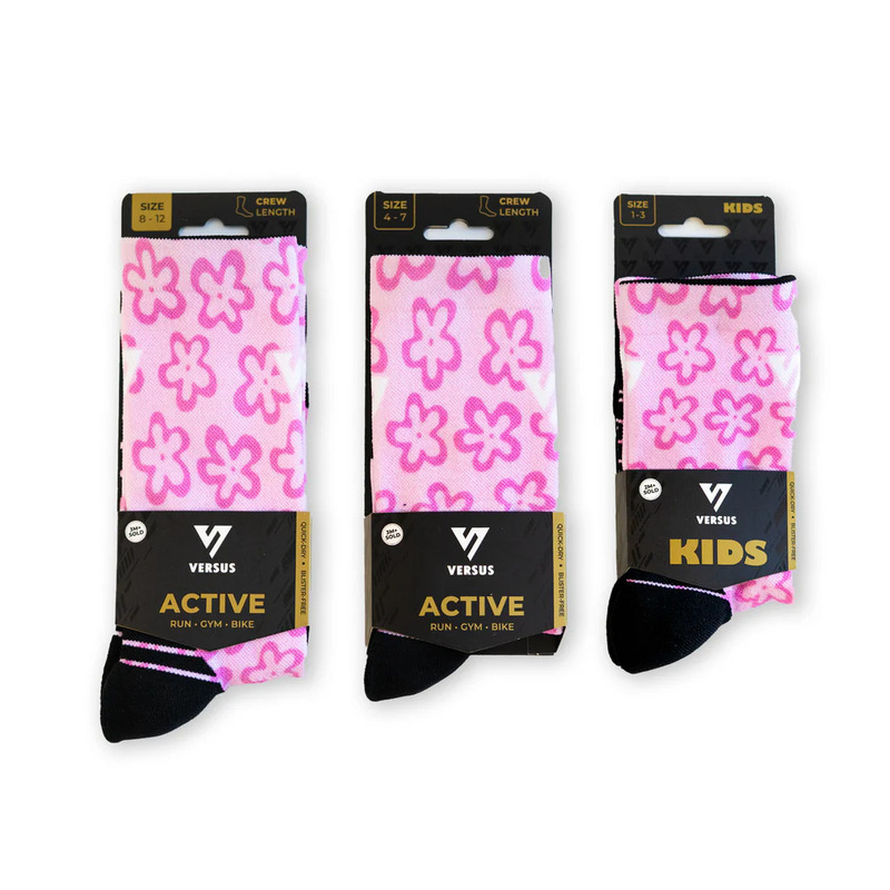 > 벌세스 > 양말 > ACTIVE CREW Printed > VERSUS Active Crew Printed PinkFlowerPower Socks 