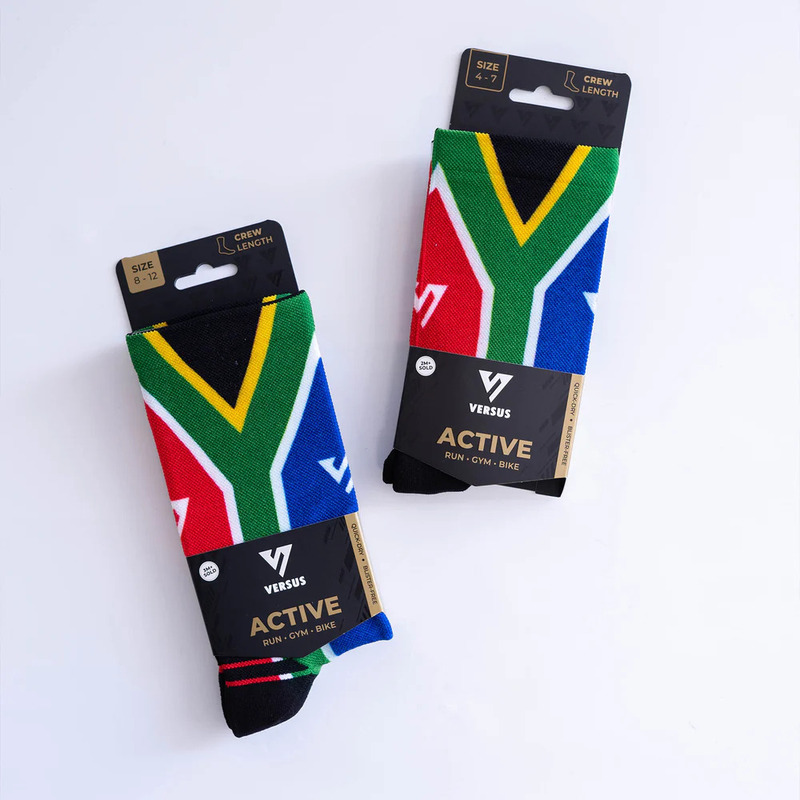 > 벌세스 > 양말 > ACTIVE CREW Printed > VERSUS Active Crew Printed SouthAfricaFlag Socks 