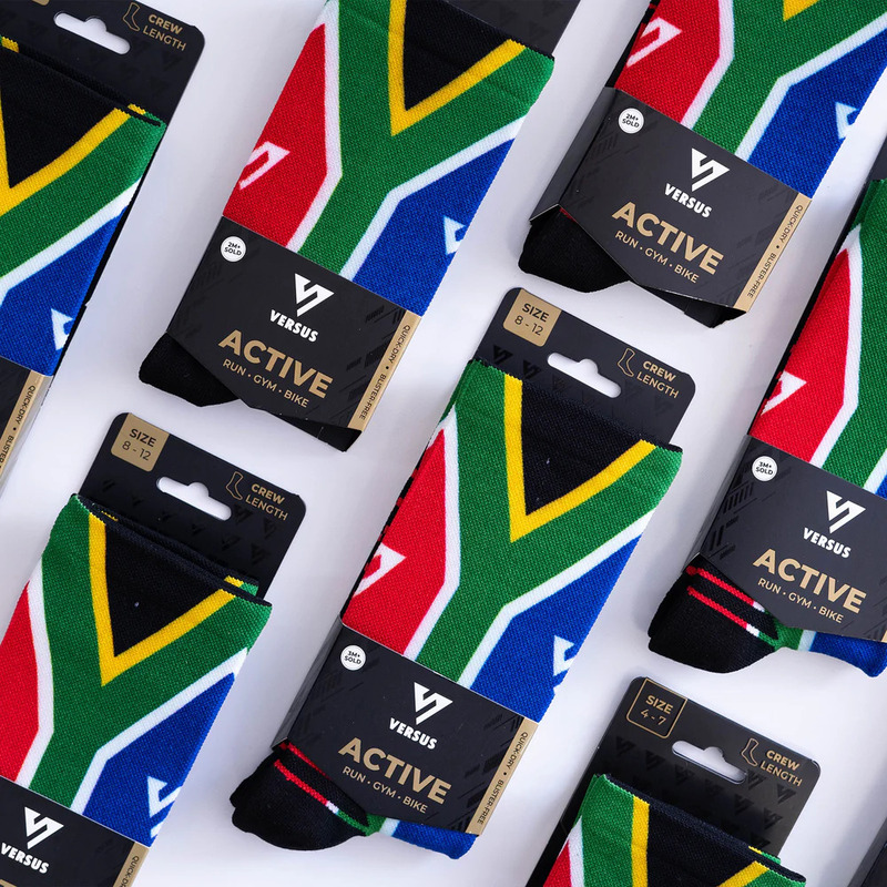 > 벌세스 > 양말 > ACTIVE CREW Printed > VERSUS Active Crew Printed SouthAfricaFlag Socks 