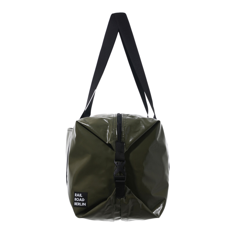 > 레일로드베를린 > BAG > Travel Big Bag > Soft Tarpaulin > 레일로드베를린 Soft Tarpaulin Khaki Traveling Big Bag 