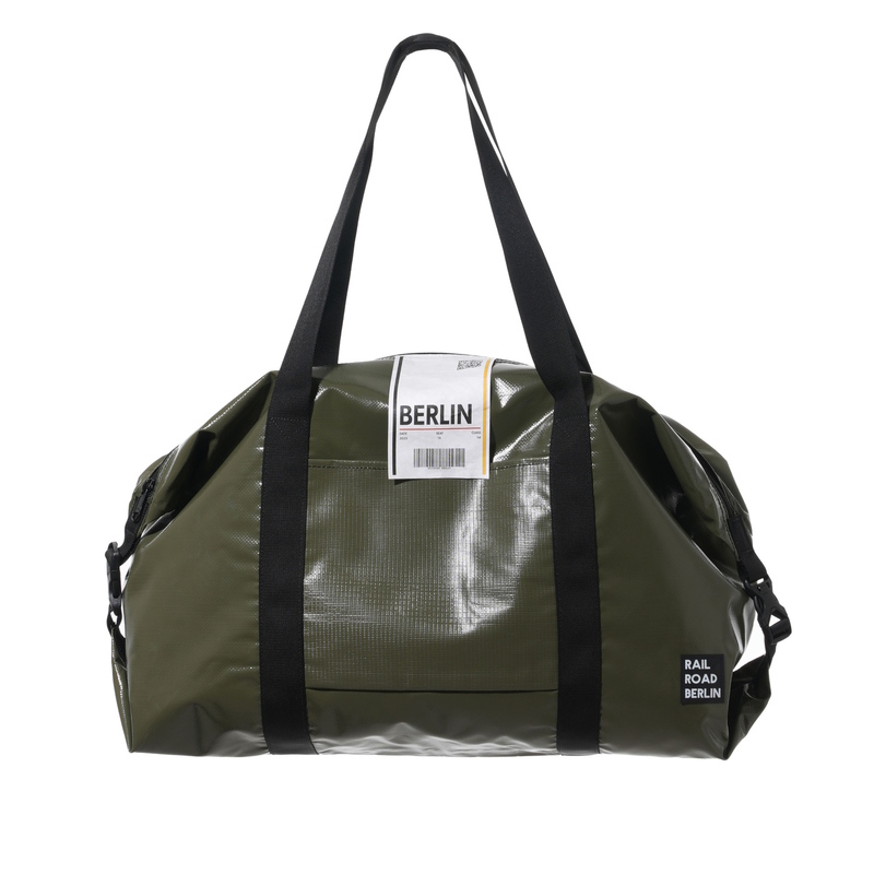 > 레일로드베를린 > BAG > Travel Big Bag > Soft Tarpaulin > 레일로드베를린 Soft Tarpaulin Khaki Traveling Big Bag 