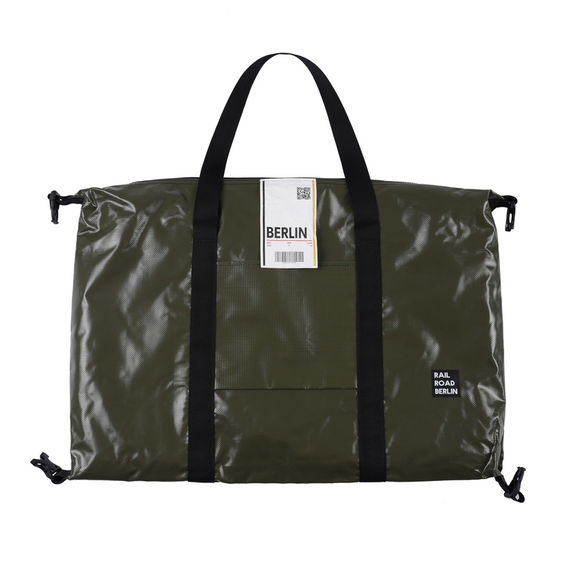 > 레일로드베를린 > BAG > Travel Big Bag > Soft Tarpaulin > 레일로드베를린 Soft Tarpaulin Khaki Traveling Big Bag 
